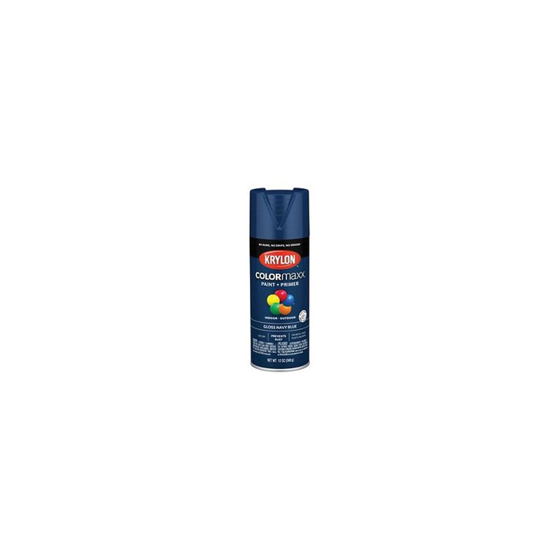 COLORmaxx Gloss Black Spray Paint 5505 12-oz Aerosol Can, Up to 25 sq-ft Coverage