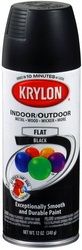 Krylon Interior Exterior Decorator Paint; Flat Black; 12 oz. Aerosol
