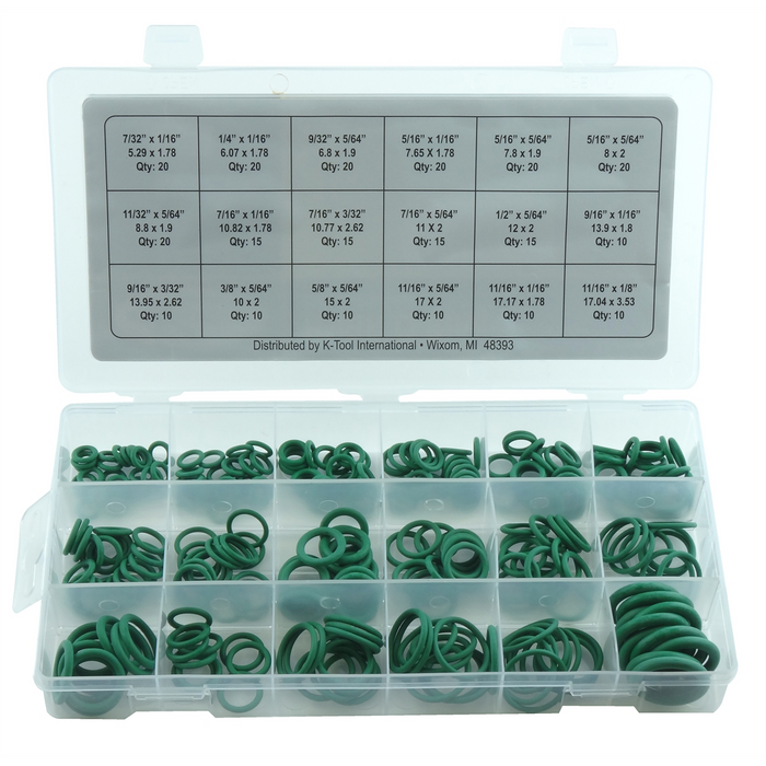 K Tool Piece HNBR O-Ring Assortment