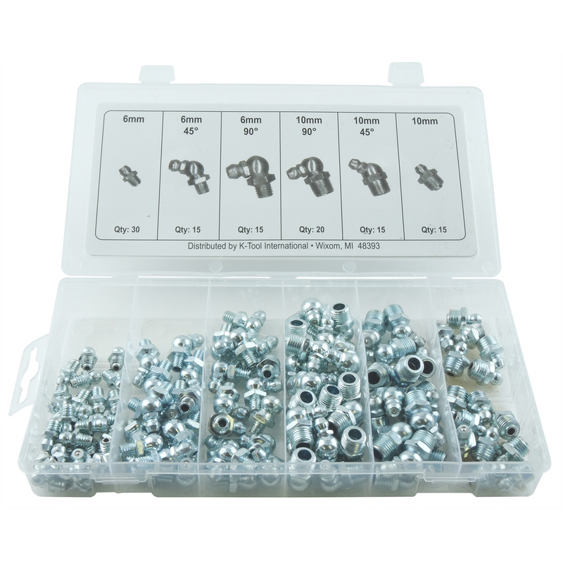 K Tool International Piece Metric Grease Fitting Assortment