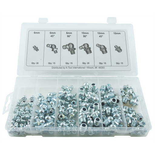 K Tool International Piece Metric Grease Fitting Assortment