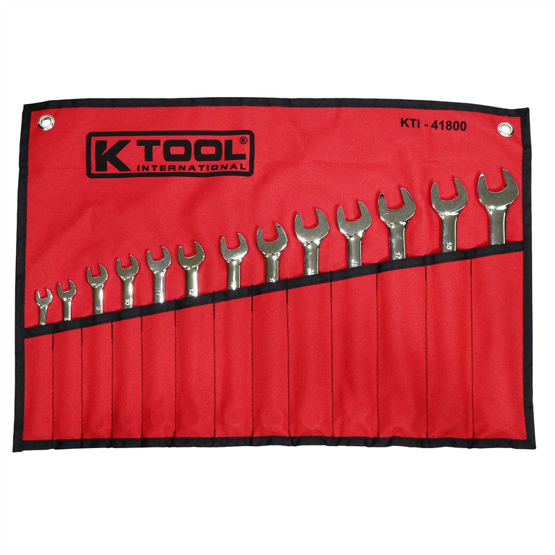 Wrench Set 13 Piece Combination Hi Polish Metric