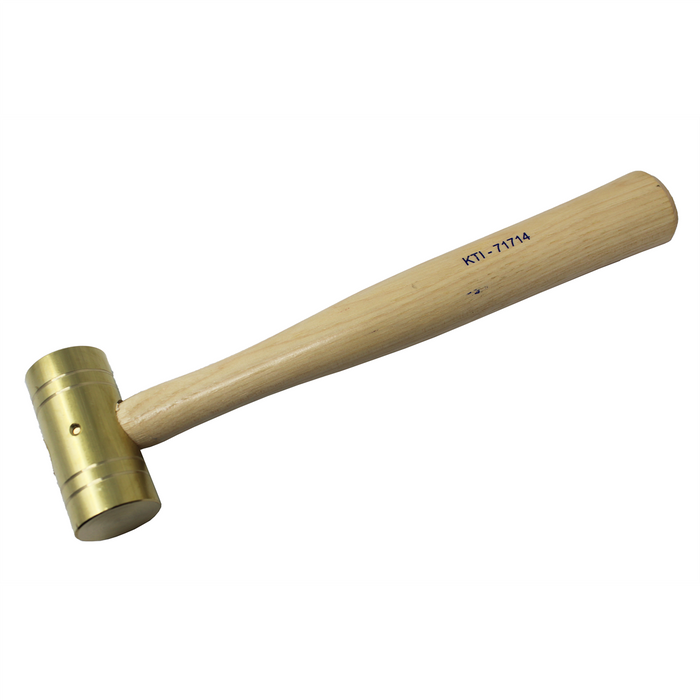 K Tool International oz. Brass hammer with Wooden Hickory Handle