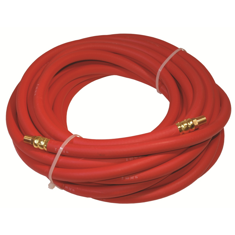 Air Hose Rubber 3/8 Inch x 50 Feet - 1/4 Inch MNPT