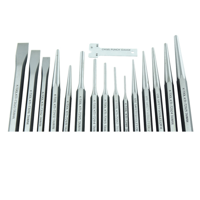 K Tool International & CHISEL SET 15 PC. IN KIT BAG