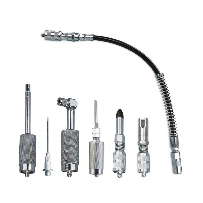 K Tool International Grease Gun Accessory Kit Quick Connect 7 Pc