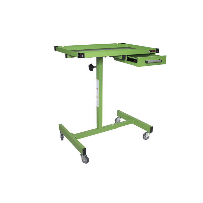 International Work Table 75108 30 in Matte Green, Adjustable Height, Shop Versatility