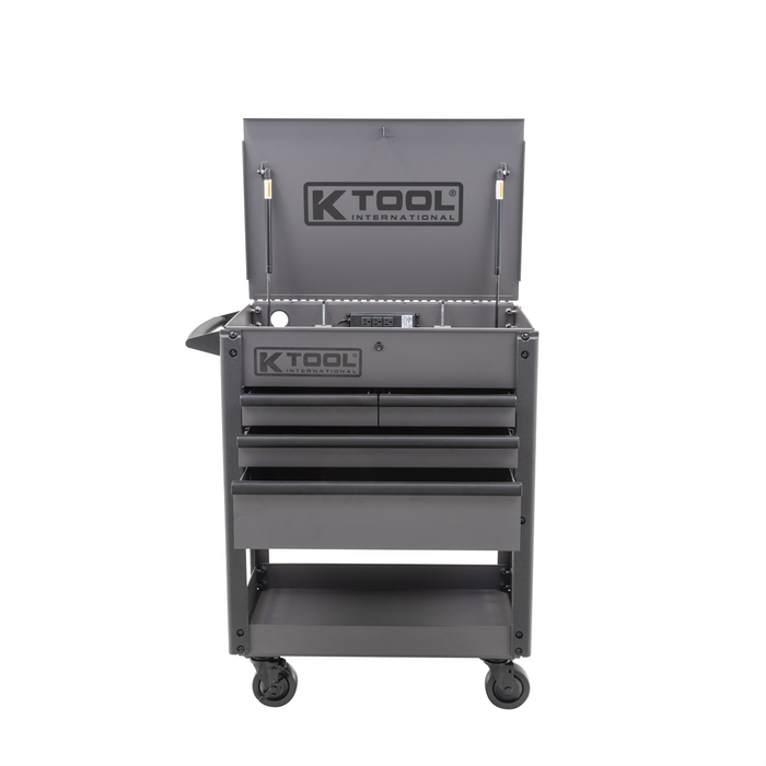 K Tool International Service Cart 35 Inch Premium 4 Drawer 500 Pound (Matte Grey)