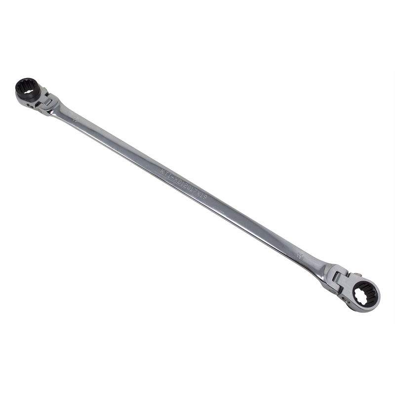 International 17mm × 19mm Ratcheting Wrench with 120-Tooth Flex Design XD12017X19
