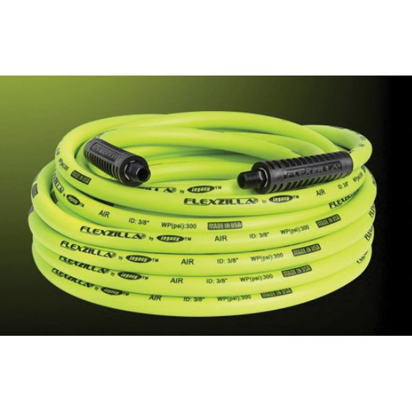 Legacy Manufacturing Co. Flexzilla HFZ1250YW3 Lightweight Air Hose, 1/2 in, 50 ft, Yellow