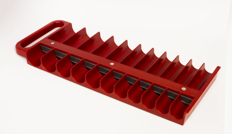 LISLE 1/2" Magnetic Socket Holder 40900 – Holds 22 half‑inch sockets with magnet and rubber‑footed