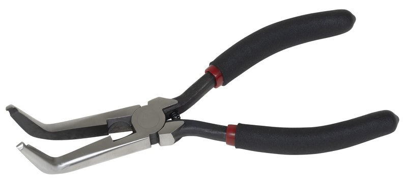 LISLE Plastic Clip Removal Pliers 42880, 80° Angled Tips with Integrated Cutter