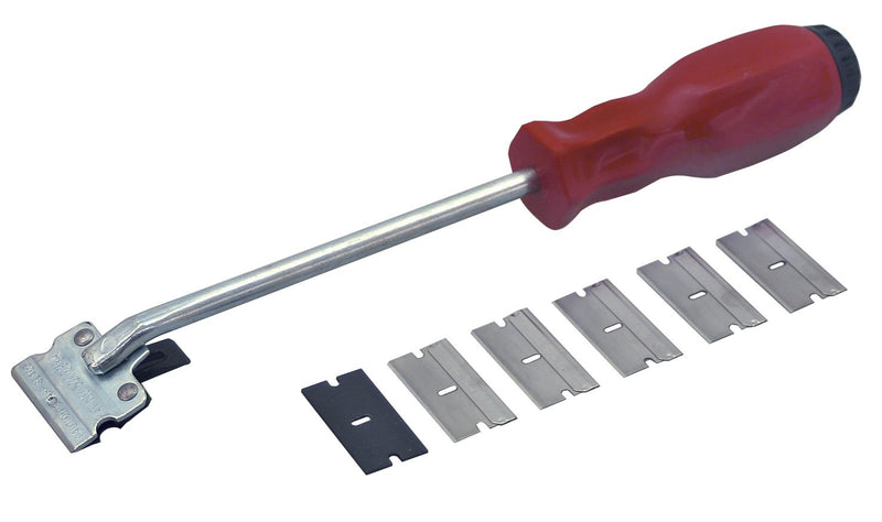 Razor Blackde Scraper 52000 with five carbon steel blades and spring-release holder