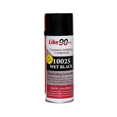 Like 90 Like90 10025 CIC Wet Black Penetrating Cavity Wax, 10 oz Aerosol Can, Black