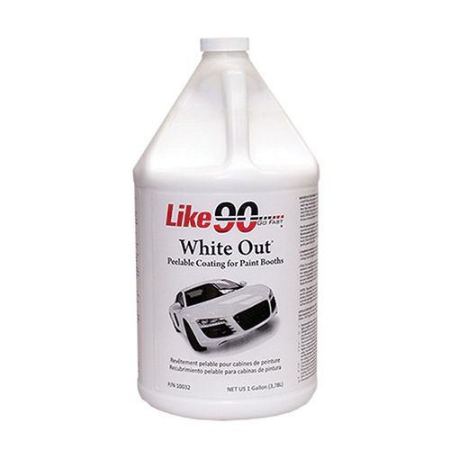 Like 90 Like90 White Out 10032 Peelable Booth Coating, 1 gal Can, 150 sq-ft/gal Coverage, White