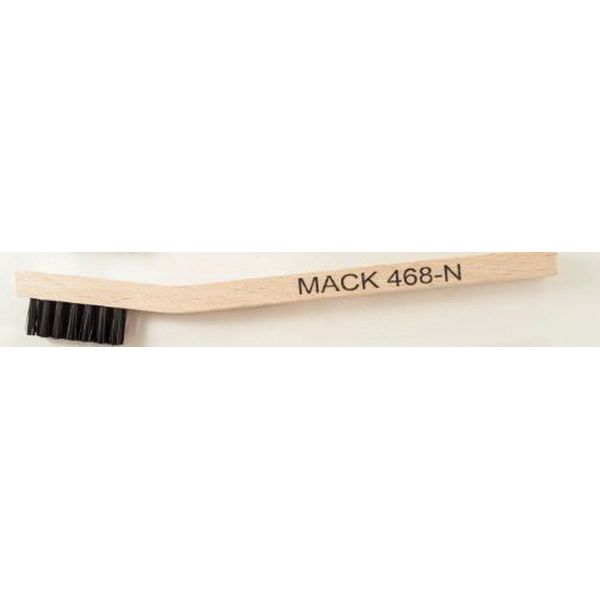 Mack Brushes MACK 468/N 468 Series Welder Mini Scratch Brush, 7-3/4 in OAL, Nylon, Wood Handle