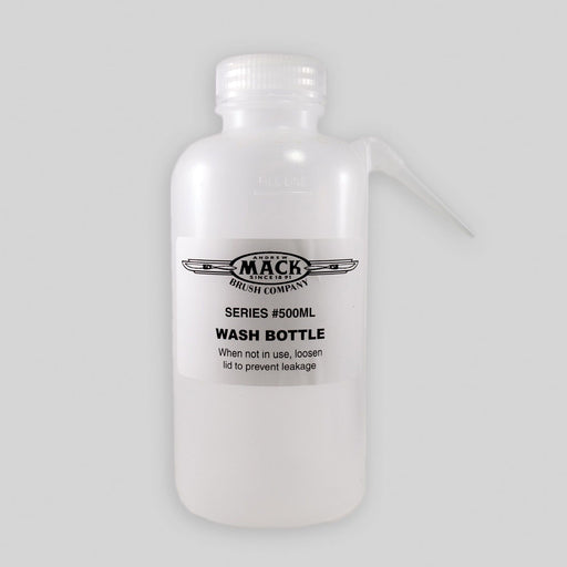 Mack Brushes MACK 500ML Wide Mouth Wash Bottle, 500 mL, LDPE, Polypropylene Screw Closure