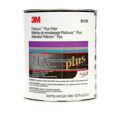 Marson by 3M Platinum Plus 01131 Premium Body Filler, 1 gal Can, Gold, Paste