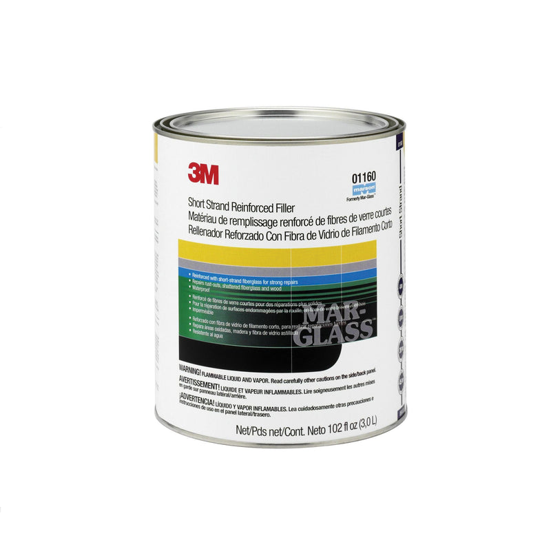 Marson by 3M Marson 01160 Short Strand Fiberglass Reinforced Body Filler, 1 gal Can, Green, Liquid/P