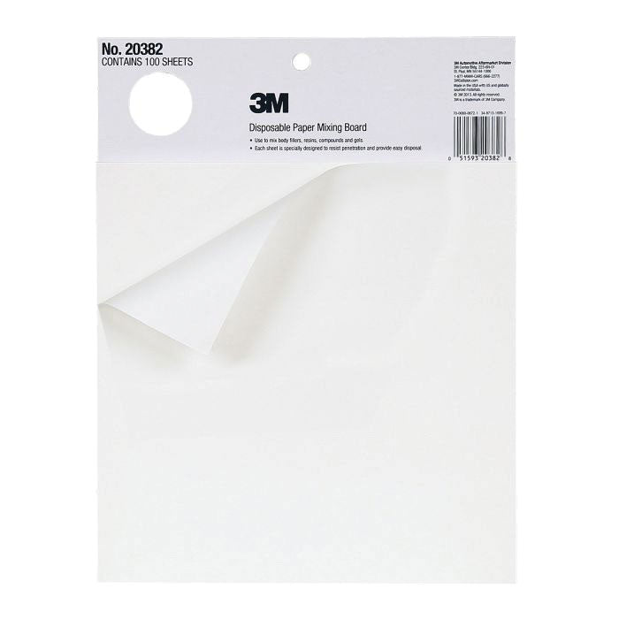 Marson by 3M Marson 20382 Disposable Paper Mixing Board, 10 x 13 in, 100 Sheets — White