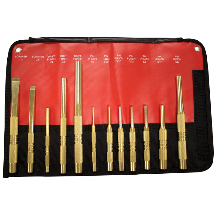 Mayhew Tools Brass Punch & Scraper Set Display