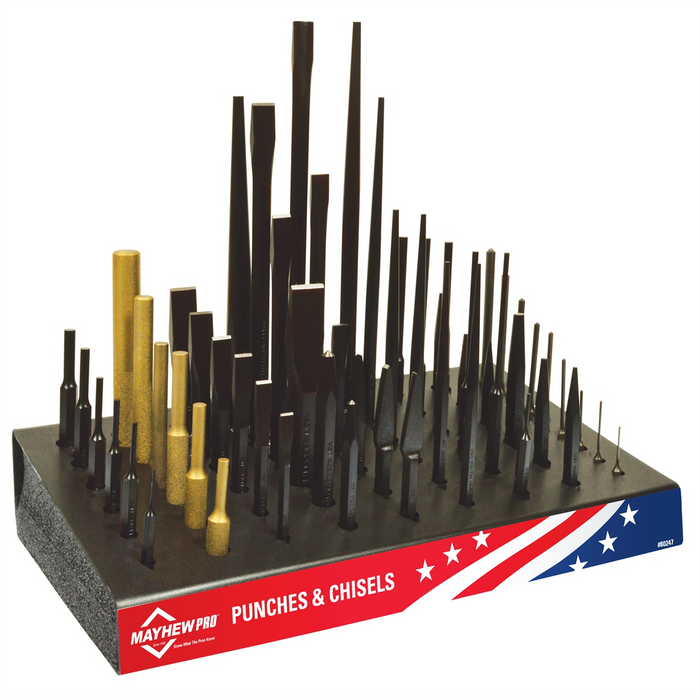 Mayhew Tools Punch and Chisel Display - 57 Piece