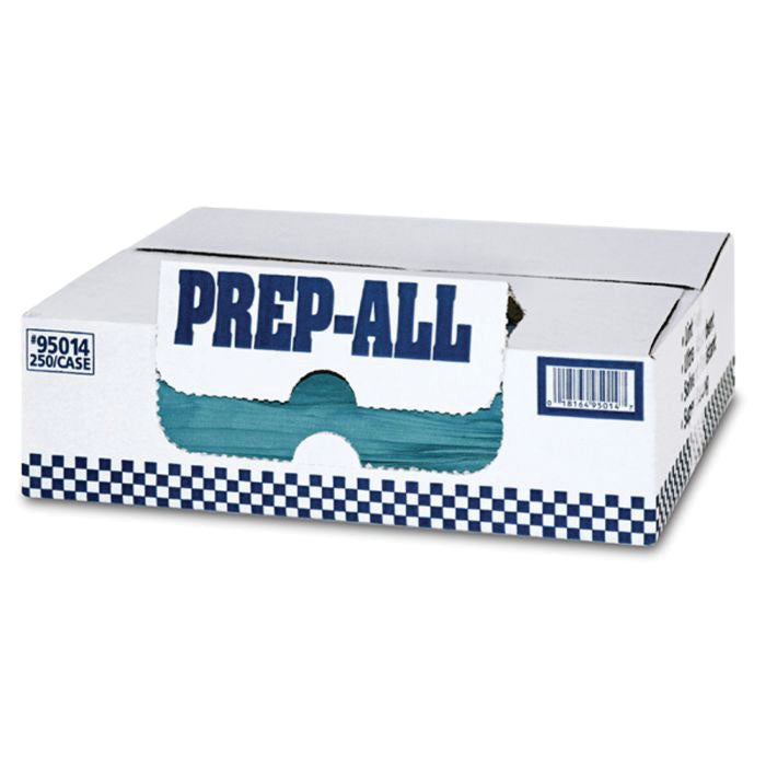 Mercantile Development, Inc. Prep-All 95014 Flat Supreme Towel, 12 x 14 in, 250, Creped Spunlace, Bl
