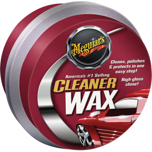 Meguiar's A1214 Cleaner Wax, 11 oz Tin Box, High Gloss, Light Cream, Paste