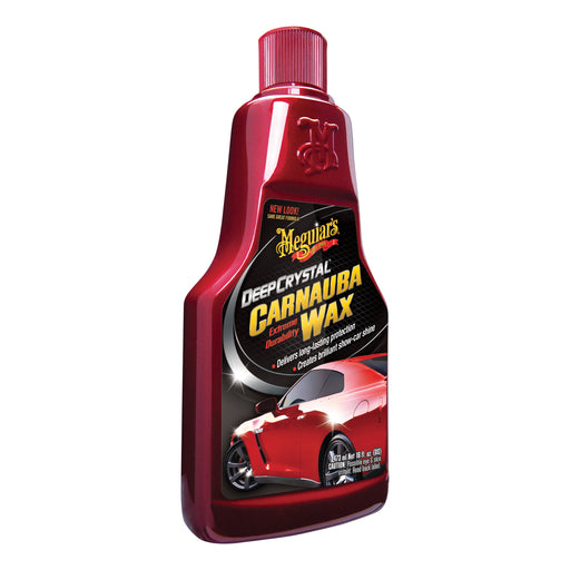 Meguiar's A2216 Deep Crystal Carnauba Wax, 16 oz Bottle, Glossy Shine, Light Yellow, Liquid