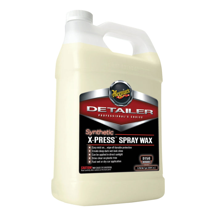 Meguiar's Detailer D15601 Synthetic X-Press Spray Wax, 1 gal Can, Shine, Light Milky, Liquid