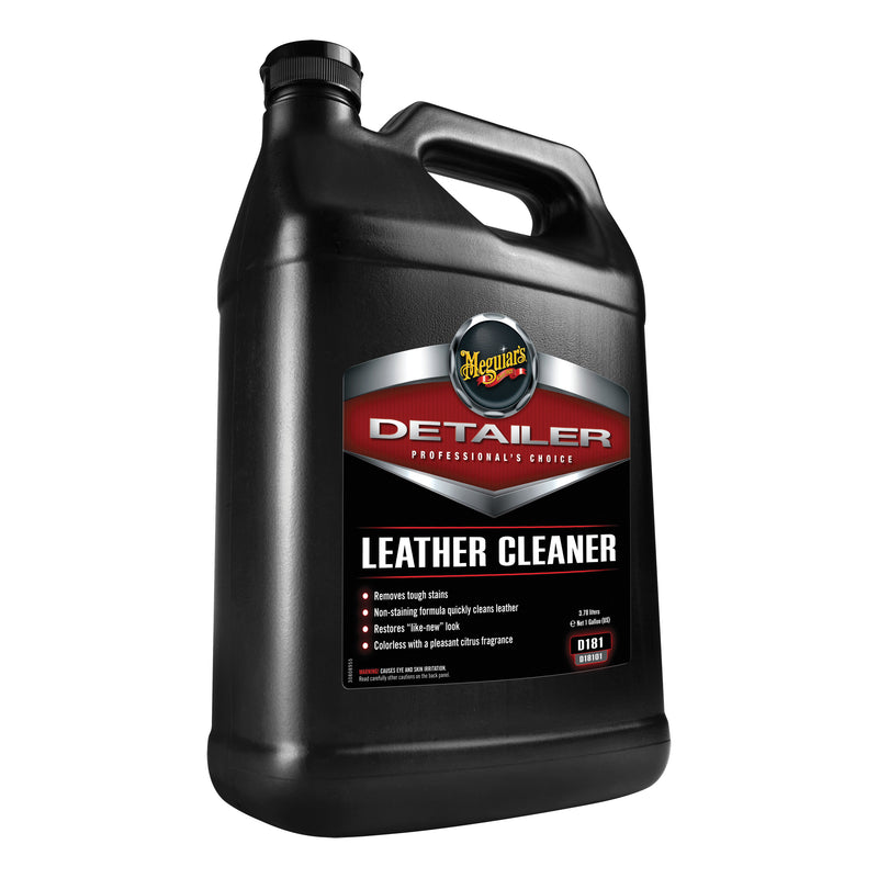 Meguiar's Detailer D18101 Leather Cleaner, 1 gal Can, Clear, Liquid
