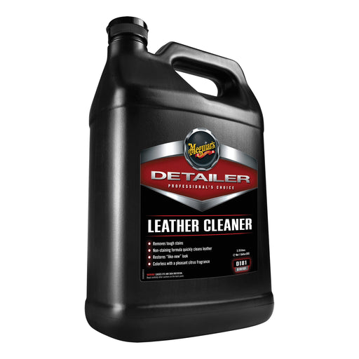 Meguiar's Detailer D18101 Leather Cleaner, 1 gal Can, Clear, Liquid