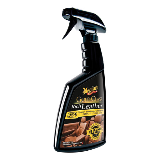Meguiar's Gold Class G10916 3-in-1 Cleaner and Conditioner Spray, 15.2 oz Bottle, Milky/Bluish White