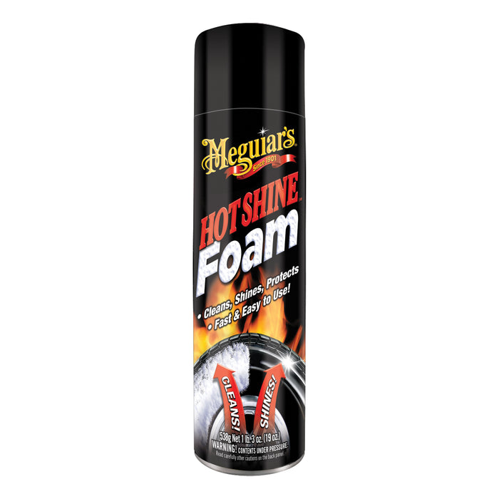 Meguiar's Hot Shine Tire Foam G13919 19 oz White Foam Aerosol Can