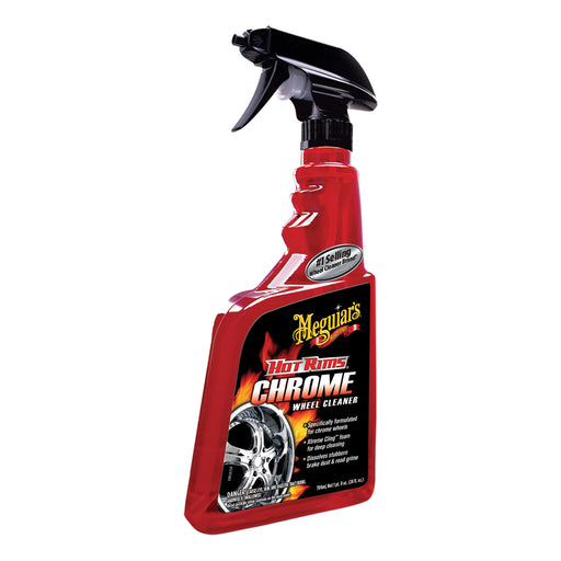 Meguiar's Hot Rims G19124 Chrome Wheel Cleaner, 24 oz Aerosol Can, Clear to Light Yellow, Liquid