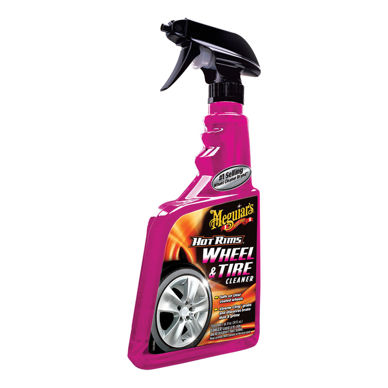 Meguiar's Hot Rims G9524 Wheel and Tire Cleaner, 24 oz Aerosol Can, Clear, Liquid