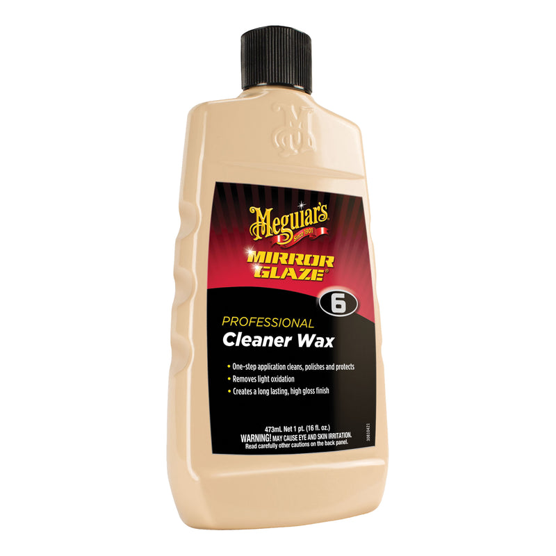 Meguiar's Mirror Glaze M0616 Wax, 16 oz Bottle, High Gloss, Creamy Ivory, Liquid