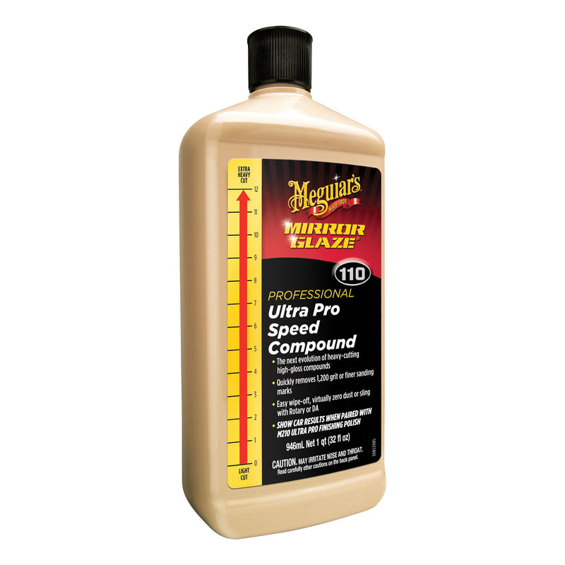 Meguiar's Mirror Glaze M11032 Heavy-Cut Ultra Pro Speed Compound, 32 oz Bottle, High Gloss White, Li