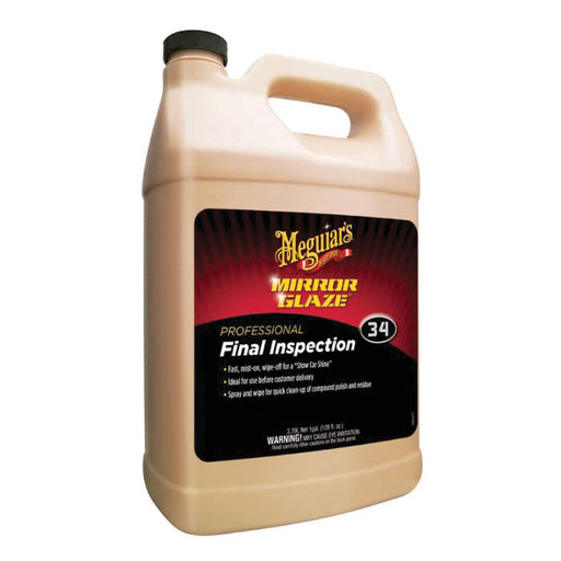 Meguiar's Mirror Glaze Final Inspection M3401 Professional Spray Detailer, 1 gal Can, Light Milky Pi