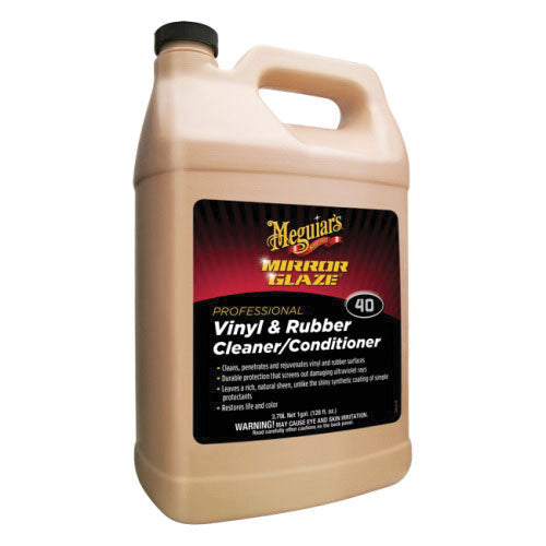 Meguiar's Mirror Glaze M4001 Professional Cleaner and Conditioner, 1 gal Can, Milky White, Liquid