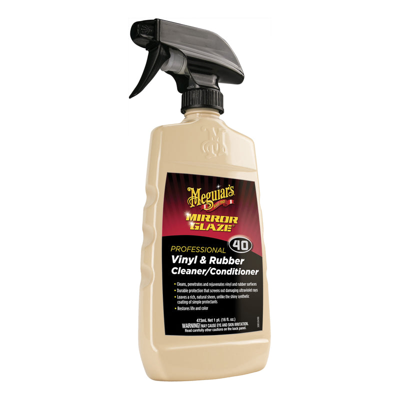 Meguiar's Mirror Glaze M4016 Professional Cleaner and Conditioner, 16 oz Bottle, Milky White, Liquid — view 2