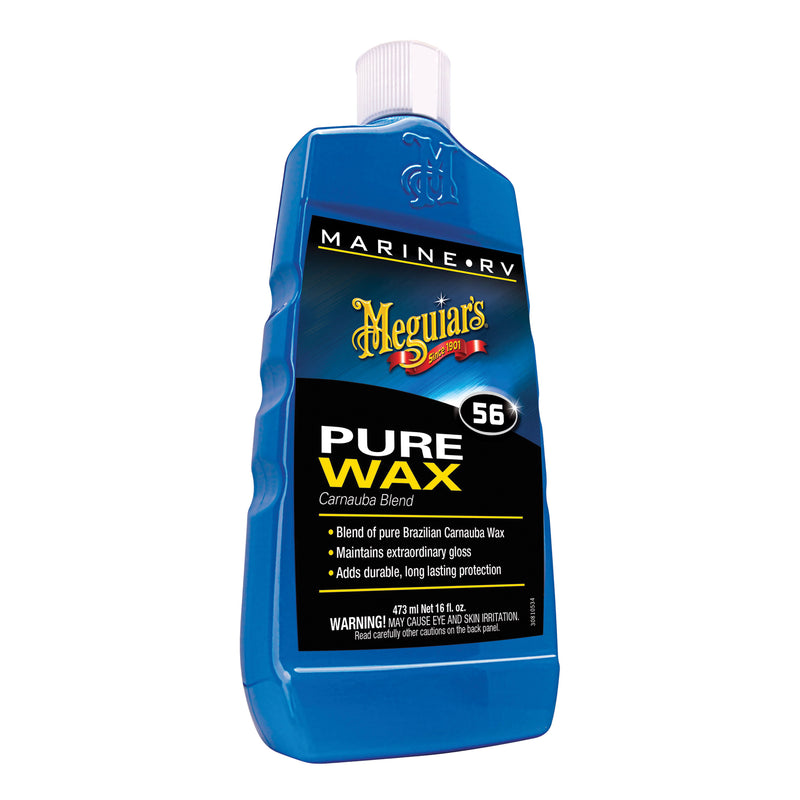 Meguiar's M5616 Marine/RV Pure Wax, 16 oz Bottle, High Gloss, Light Yellow, Liquid