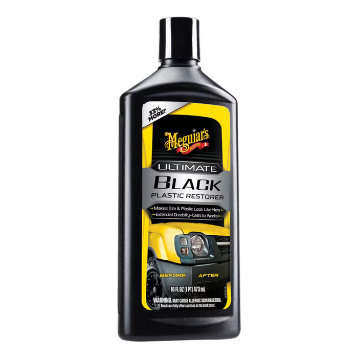 Meguiar's Ultimate Black Plastic Restorer G15816, 16OZ BT, 6/CV