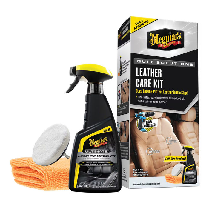 Meguiar's Quik Solutions Leather Care G55266, KIT, 4/CV