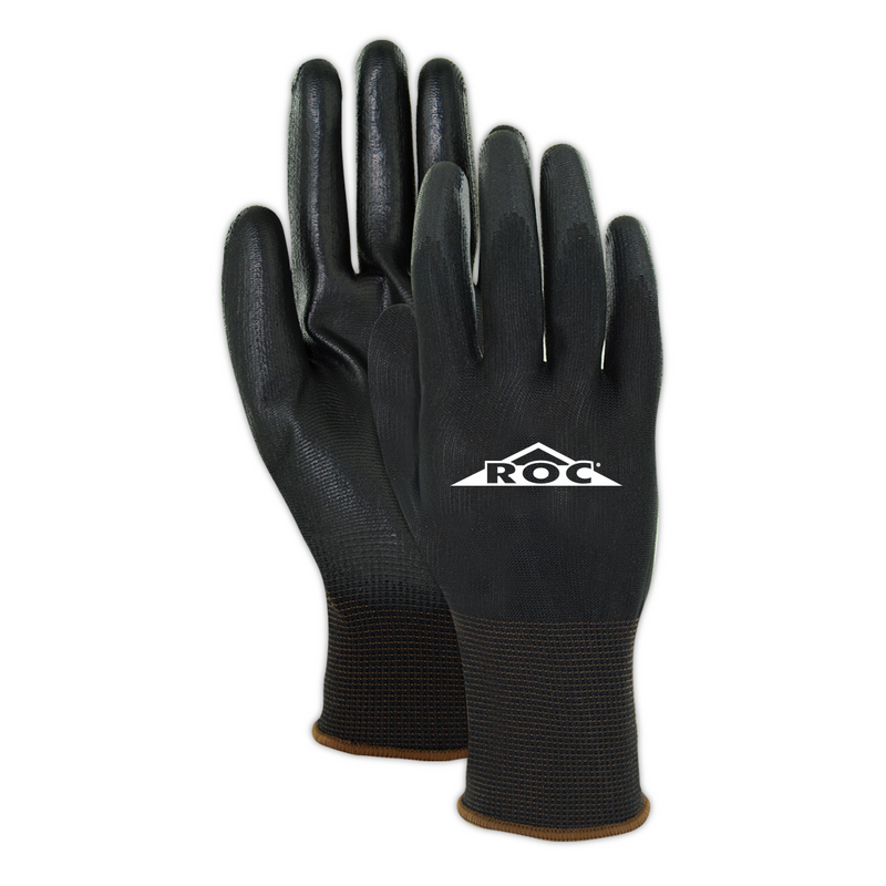 Black Polyurethane Palm Coated Machine Knit Glove BP169-6 Size 6