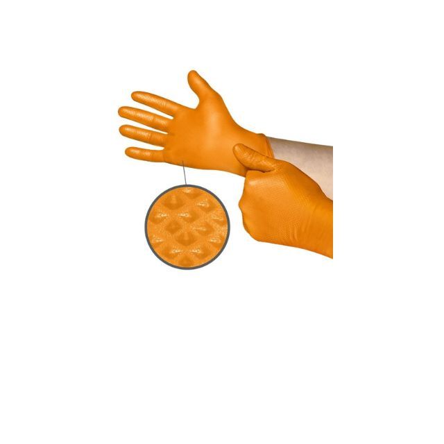 Small 6.3 Mil Nitrile Mega Texture Gloves - Part 93256-S