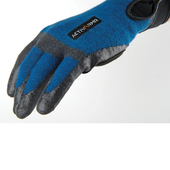 ActivArmr® 97-003L Heavy-Duty Coated Gloves, Large, Nitrile, Black/Blue