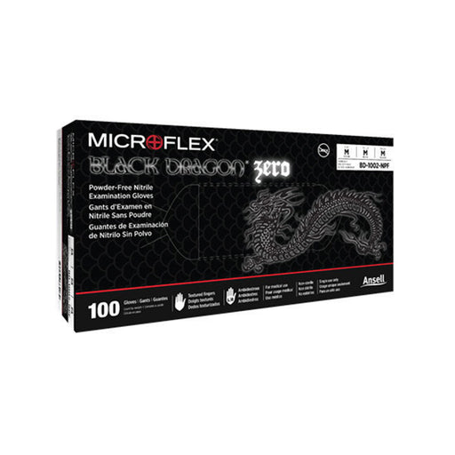 Microflex Corp. Microflex Black Dragon Zero BD-1005-NPF General Purpose Disposable Exam Gloves, 2X-L