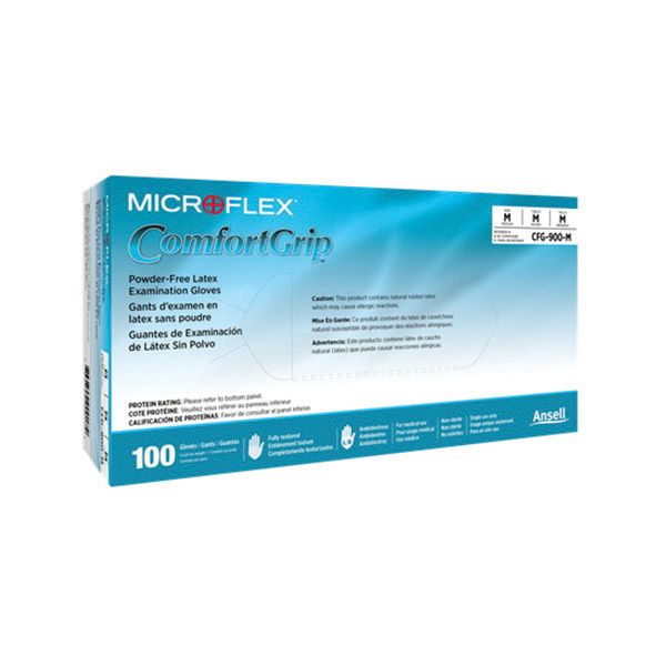 Microflex ComfortGrip CFG900-XL General Purpose Disposable Exam Gloves, X-Large, Natural Rubber Late — view 2