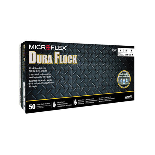Microflex Corp. Microflex Dura Flock DFK608-XXL General Purpose Disposable Gloves, 2X-Large, Nitrile